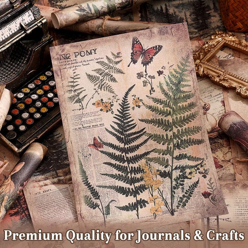 icceemee 160 Sheets of Nature Scrapbook Paper, journaling Scrapbook Supplies Craft Collage Paper Set, Junk Journal Bullet Journal Poster Room Decor for Card Making Decorative Gifts - Image 5